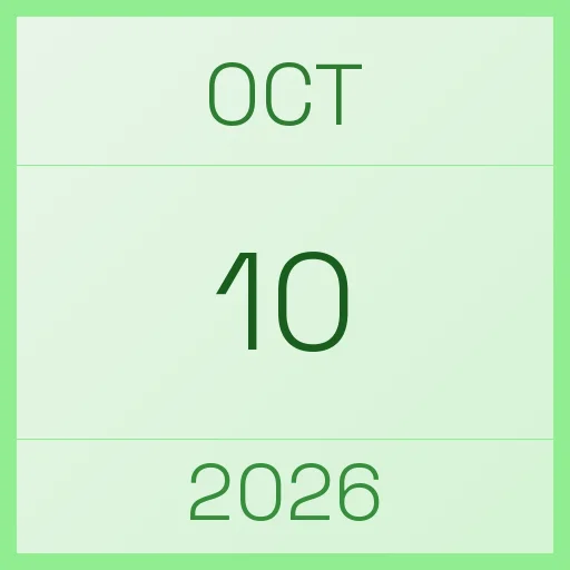 10 October 2026