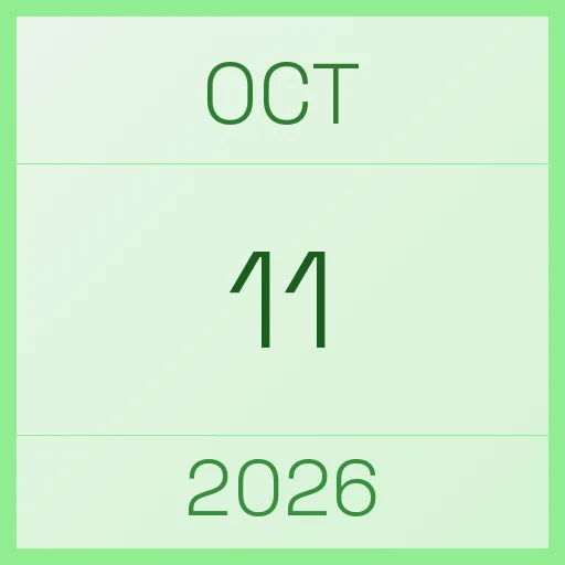 11 October 2026