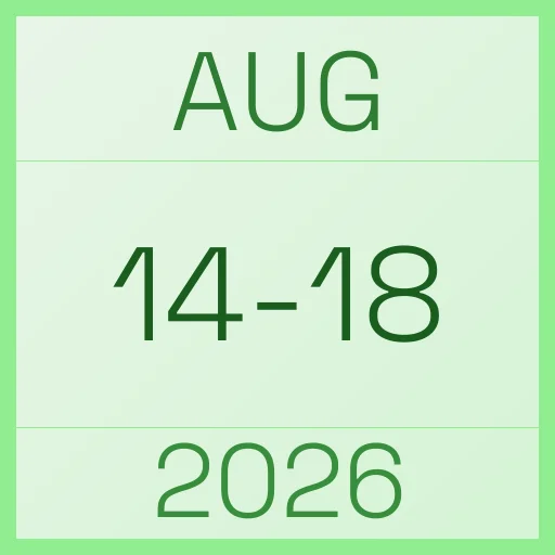 14 August 2026