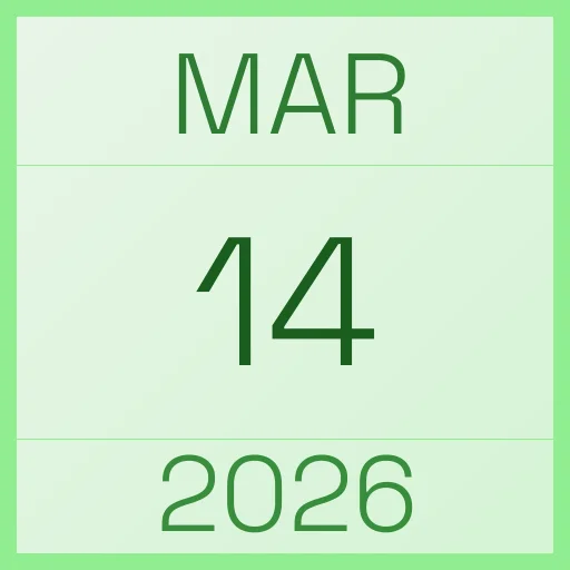 14 March 2026