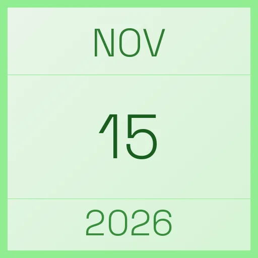 15 November 2026