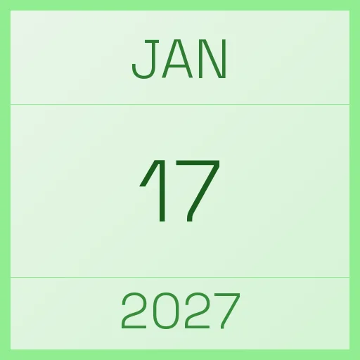 17 January 2027