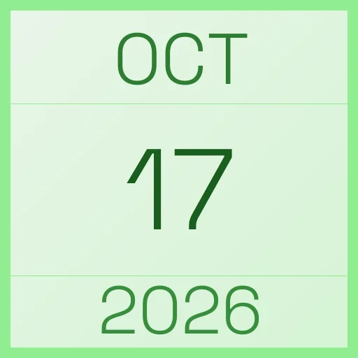 17 October 2026