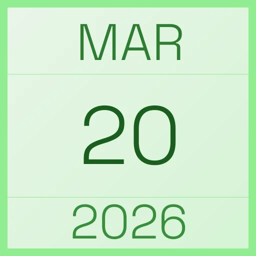 20 March 2026