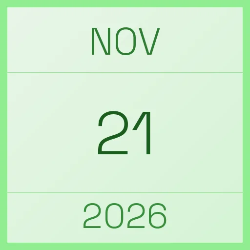 21 November 2026