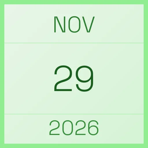 29 November 2026