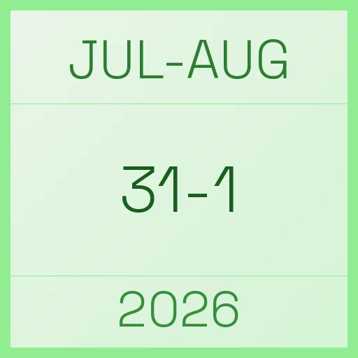 31 July 2026