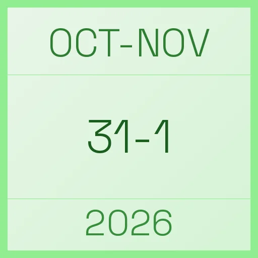 31 October 2026