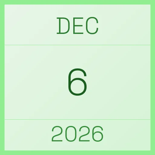  6 December 2026