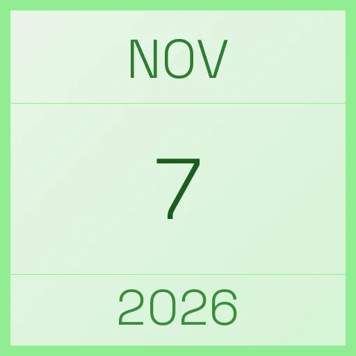  7 November 2026