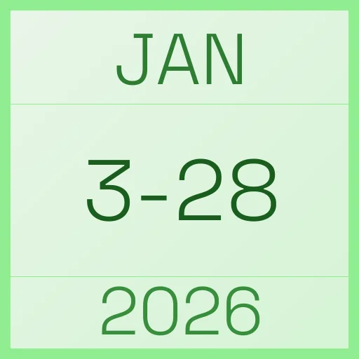 2025 Across The Years, Jan 28–3, 2026