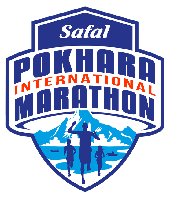 Official logo of 2026 Pokhara International Marathon - marathon event in Pokhara, Nepal 2026