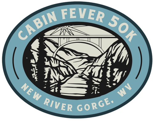 Official logo of 2026 Cabin Fever 50K - marathon event in New River Gorge, United States 2026