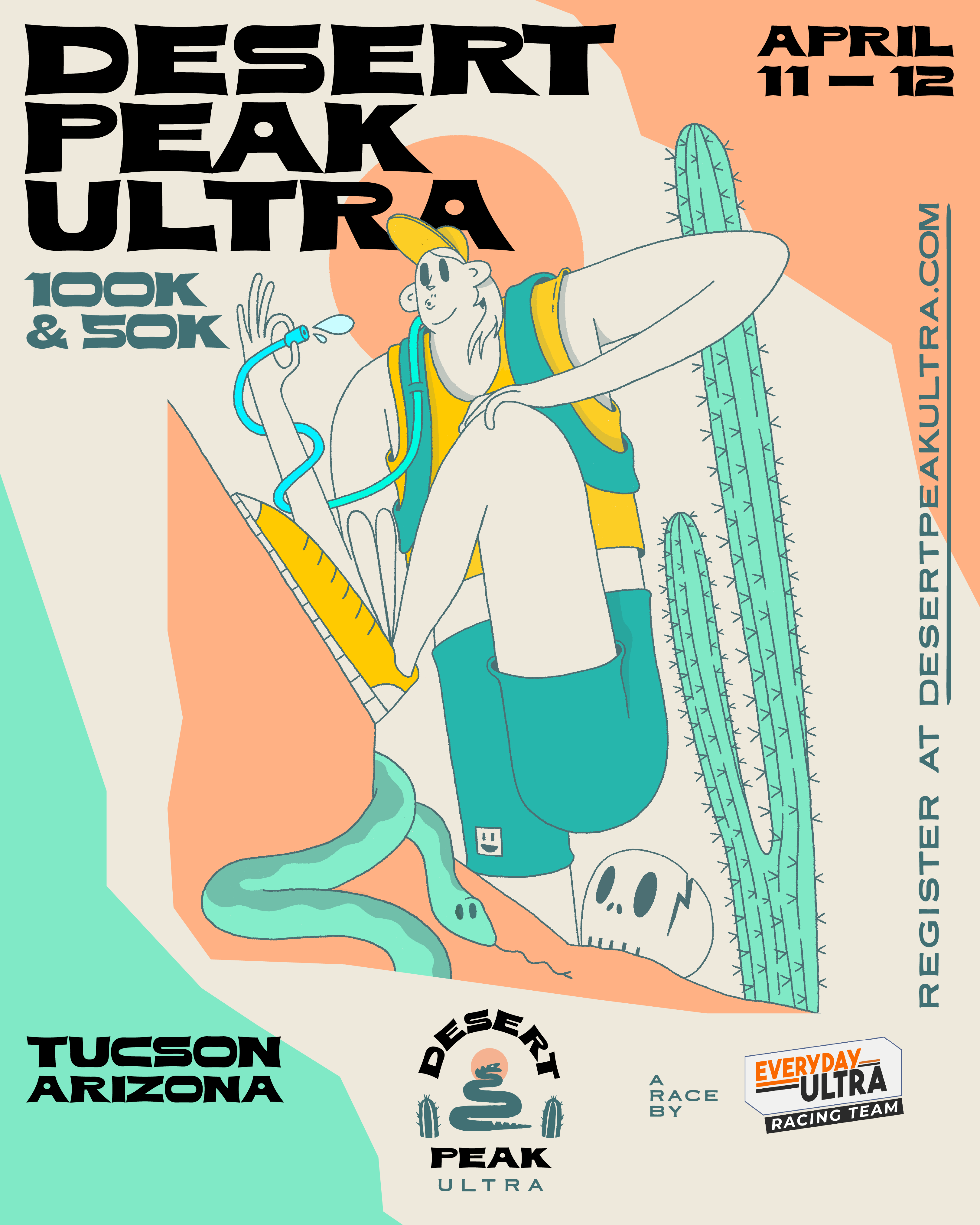 Official logo of 2026 Desert Peak Ultra - marathon event in Oracle, United States 2026