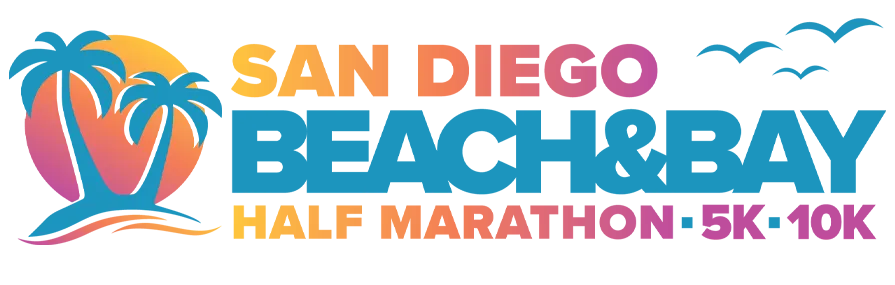 Official logo of 2026 San Diego Beach and Bay Half Marathon - marathon event in San Diego, United States 2026