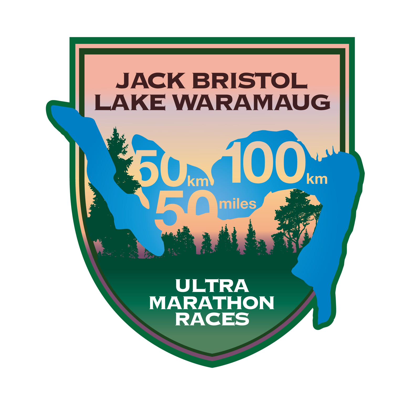 Official logo of 2026 Jack Bristol Lake Waramaug Ultra Races - marathon event in Kent, United States 2026