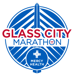 Official logo of 2026 Mercy Health Glass City Marathon - marathon event in Toledo, United States 2026