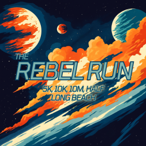 Official logo of The Rebel Run Half Marathon 2026 - marathon event in Long Beach, United States 2026