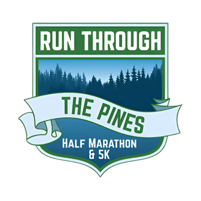 Official logo of 2026 Run Through The Pines Half Marathon - marathon event in Carver, United States 2026