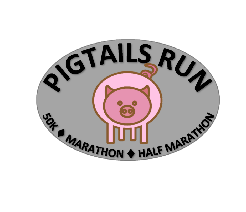 Official logo of 2026 Pigtails RUN - marathon event in Maple Valley, United States 2026