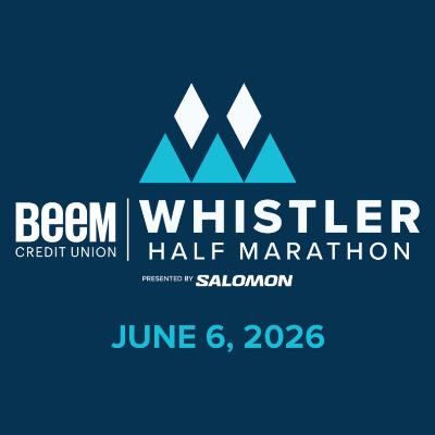 Official logo of Whistler Half Marathon 2026 - marathon event in Whistler, Canada 2026