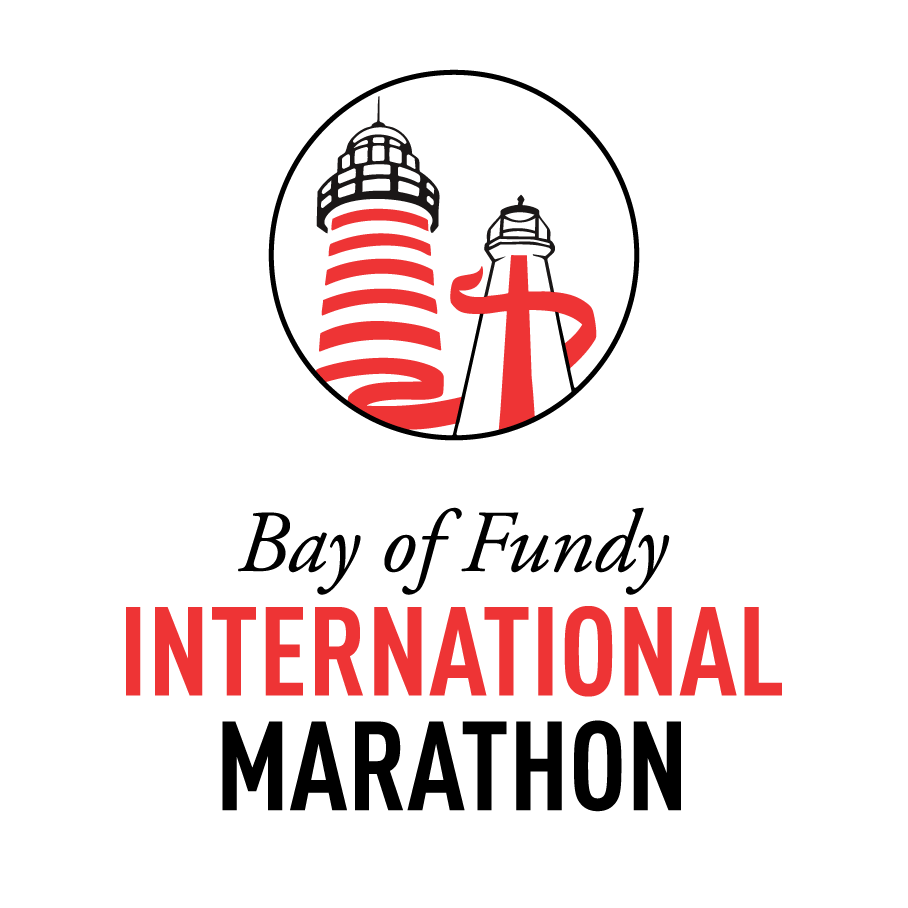 Official logo of Bay Of Fundy International Marathon 2026 - marathon event in Welshpool, Canada 2026