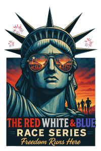 Official logo of Red, White and Blue Half Marathon 2026 - marathon event in Oklahoma City, United States 2026