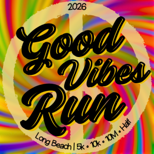 Official logo of Good Vibes Run Half Marathon 2026 - marathon event in Long Beach, United States 2026