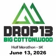 Official logo of Drop13 Big Cottonwood Canyon Half Marathon and 5K 2026 - marathon event in Holladay, United States 2026