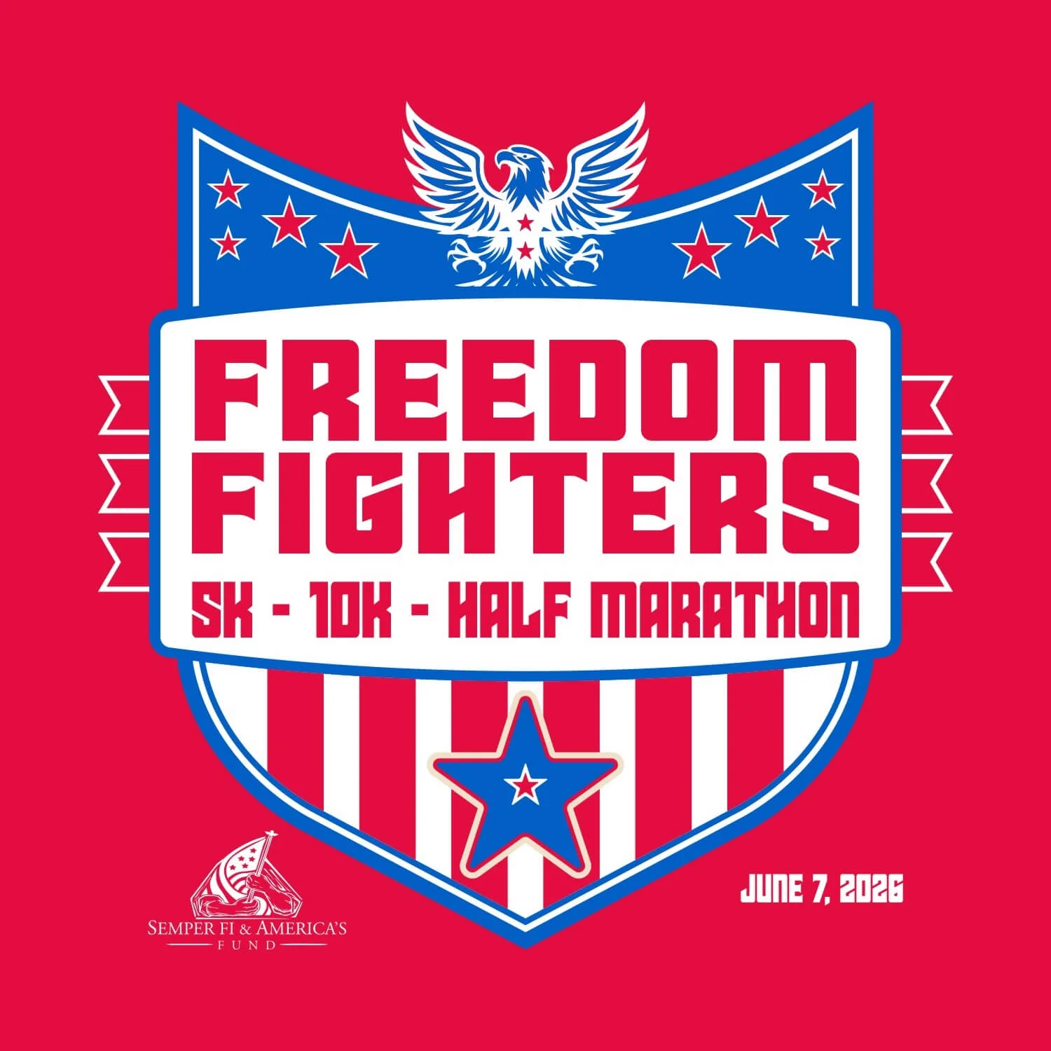 Official logo of Freedom Fighters 2026 - marathon event in Triangle, United States 2026