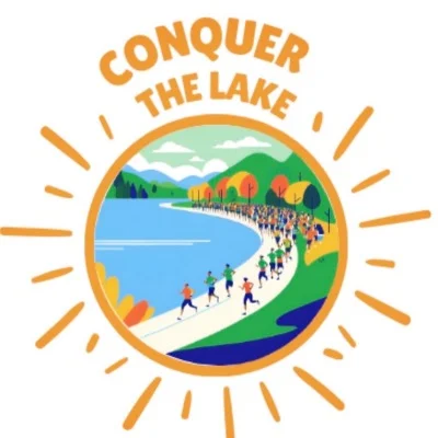 Official logo of Conquer The Lake Running Event 2026 - marathon event in Lake Country, Canada 2026