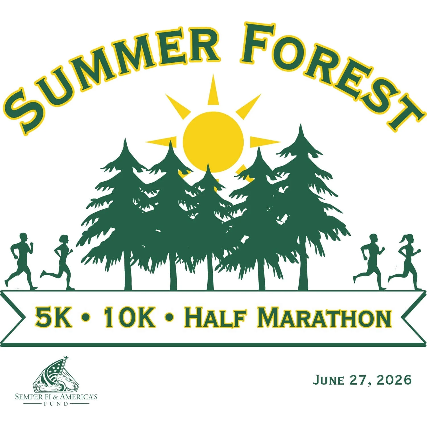 Official logo of Summer Forest Half Marathon 2026 - marathon event in Triangle, United States 2026